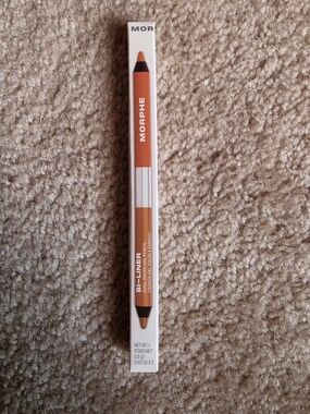 Morphe Orange Bi-Liner Dual-Ended Matte & Metallic Pencil $12 NEW IN BOX